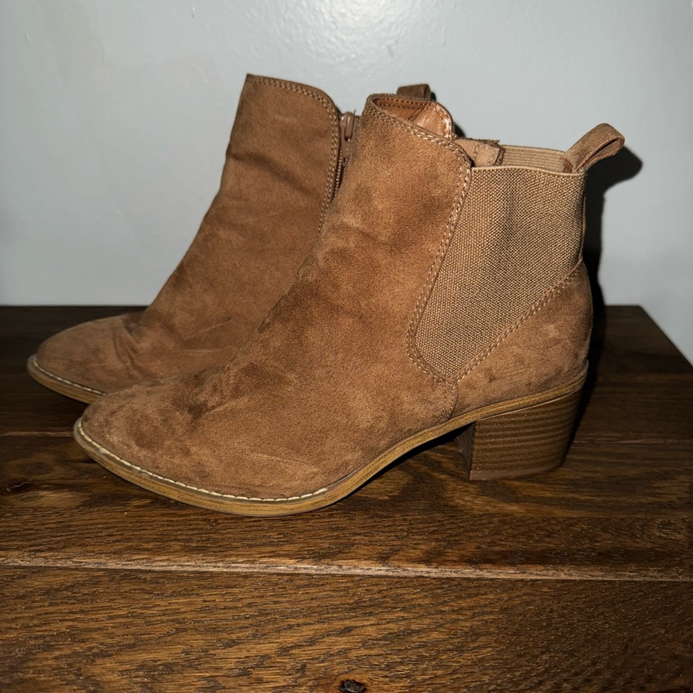 Brown Suede Ankle Boots